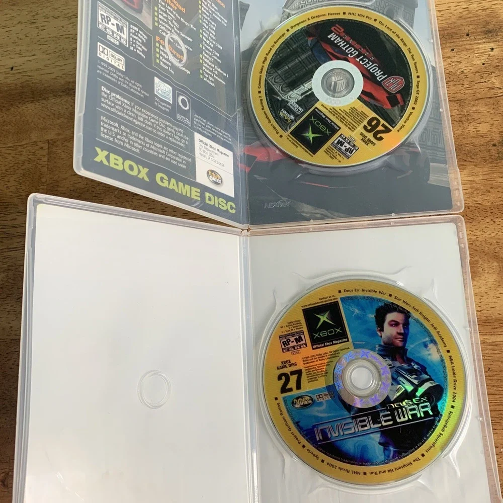 Original Xbox Magazine Demo Discs Lot of 4 Good Condition Riddick Ninja Gaiden